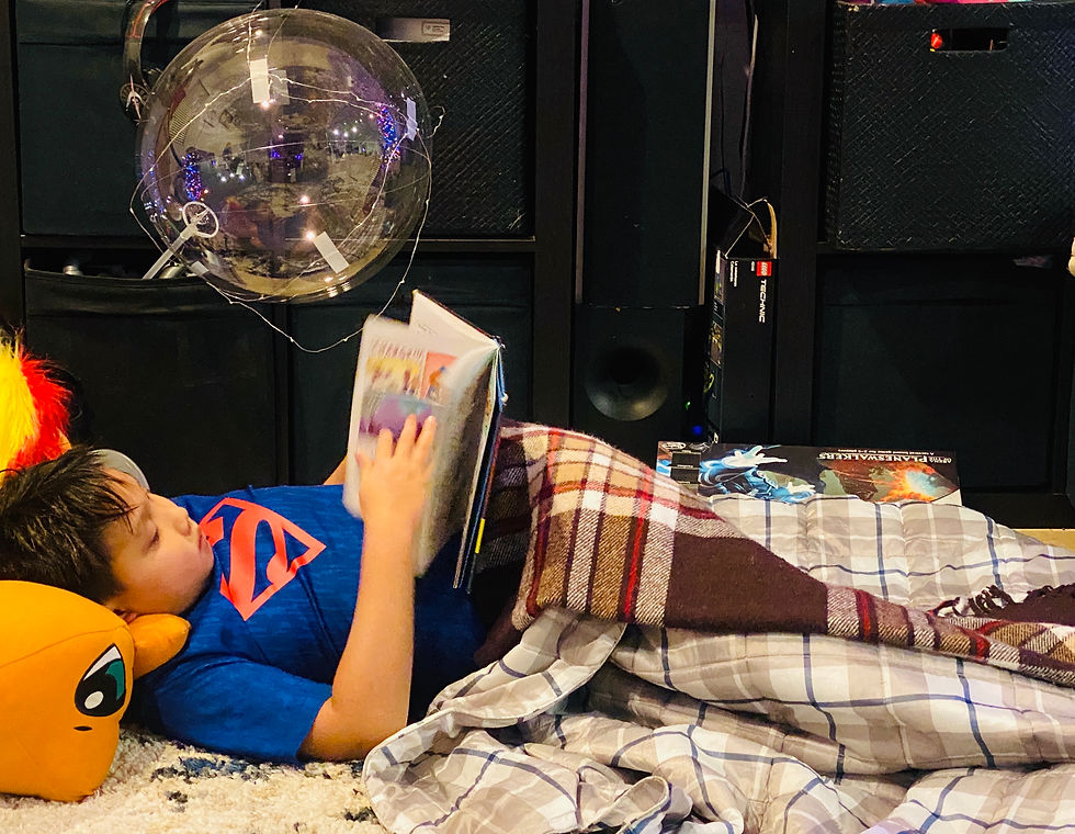 Student Enjoying a Book